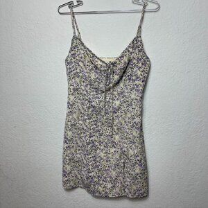 Nectar Clothing Floral V Neck Tank Mini Dress